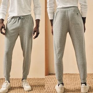 Faherty Legend Joggers Sweatpants Men's Size large  Heathered Grey Twill Pockets